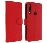 Housse Huawei P Smart Z/Y9 Prime 2019/Honor 9X Étui Porte-carte Support Rouge