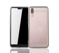 Housse Huawei P20 Coque Téléphone Protection Étui Protection Carbone Bumper Rose