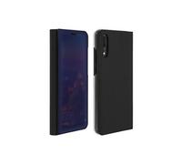 Housse Huawei P20 Etui folio Miroir Clapet Coque Rigide Fonction Support Noir