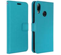 Housse Huawei P20 Lite Etui Folio Portefeuille Clapet turquoise Fonction Support
