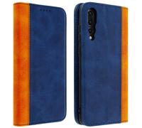 Housse Huawei P20 Pro Etui Folio Rangement carte Fonction support Bleu nuit