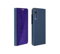 Housse Huawei P20 Pro Etui Miroir Clapet Coque Rigide Fonction Stand Bleu Nuit