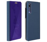 Housse Huawei P20 Pro Etui Miroir Clapet Coque Rigide Fonction Stand Bleu Nuit