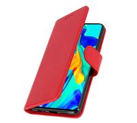 Housse Huawei P30 Étui Portefeuille Support Stand - Rouge