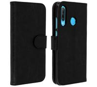 Housse Huawei P30 Lite Étui Folio Portefeuille Support Stand Noir