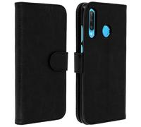 Housse Huawei P30 Lite Étui Folio Portefeuille Support Stand Noir