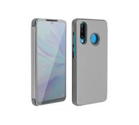 Housse Huawei P30 Lite Étui Miroir Clapet translucide argent