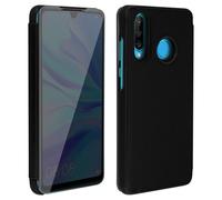 Housse Huawei P30 Lite Etui Miroir Clapet translucide noir