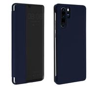 Housse Huawei P30 Pro Étui Grande Fenêtre Translucide Coque Rigide bleu nuit