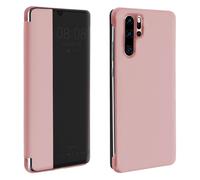 Housse Huawei P30 Pro Étui Grande Fenêtre Translucide Coque Rigide rose gold