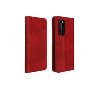 Housse pour Huawei P40 Pro avec Porte-carte Fonction Support Vidéo Rouge