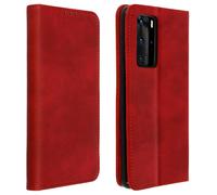 Housse Huawei P40 Pro Étui Folio Porte-carte Fonction Support Vidéo Rouge