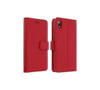 Housse Huawei Y5 2019 et Honor 8S Effet grainé Porte carte Support Vidéo Rouge