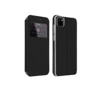 Housse pour Huawei Y5p Fenêtre d'Affichage Porte-carte Support Vidéo Noir