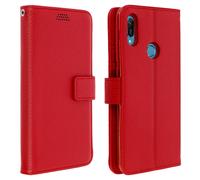 Housse Huawei Y6 2019 / Y6S et Honor 8A Porte carte Support Vidéo Rouge