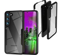 Housse hybride claire à 360 degrés pour Samsung Galaxy S23, protection intégrale, noir