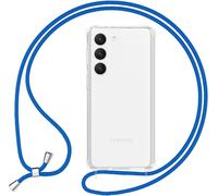 Housse hybride claire avec chaîne à porter autour du cou pour Samsung Galaxy S23 Bleu
