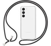 Housse hybride claire avec chaîne à porter autour du cou pour Samsung Galaxy S23 Noir