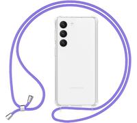 Housse hybride claire avec chaîne à porter autour du cou pour Samsung Galaxy S23 Violet