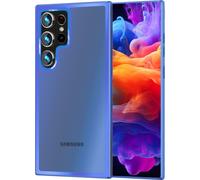 Housse hybride mate NALIA pour Samsung Galaxy S24 Ultra Housse, dos dur semi-transparent & cadre anti-chute bleu clair