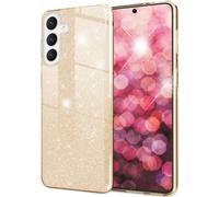 Housse hybride pailletée NALIA pour Samsung Galaxy S24 Housse, glamour brillant Housse de protection pailletée avec silicone renforcé or