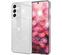 Housse hybride pailletée NALIA pour Samsung Galaxy S24 Plus Coque, Housse de protection brillante pailletée avec silicone renforcé Argent