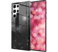 Housse hybride pailletée NALIA pour Samsung Galaxy S24 Ultra Housse, Housse de protection pailletée brillante avec silicone renforcé Noir