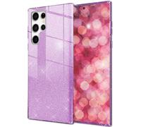 Housse hybride pailletée NALIA pour Samsung Galaxy S24 Ultra Housse, Housse de protection pailletée brillante avec silicone renforcé Violet