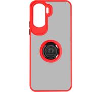 Coque pour Honor 90 Lite Bi-matière Bague Métallique Support Vidéo Ringip Rouge