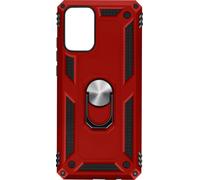 Housse hybride pour téléphone portable avec support pour anneau pour Samsung Galaxy A02s - Rouge