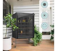 Housse imperméable et anti-poussière pour cage à oiseaux en tissu Oxford 210D pour une vie confortable des oiseaux (84 x 59 x 104 cm)