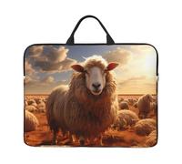 Housse imperméable et résistante aux chocs pour ordinateur portable 14" avec imprimé mouton australien, convient pour le travail, les voyages d'affaires et les voyages quotidiens.