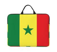 Housse imperméable et résistante aux chocs pour ordinateur portable 14" Motif drapeau du Sénégal Convient pour le bureau, les voyages d'affaires et les voyages quotidiens.