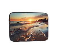 Housse imperméable et résistante aux chocs pour ordinateur portable de 10" - Vue du coucher de soleil sur la plage