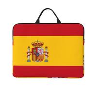 Housse imperméable et résistante aux chocs pour ordinateur portable de 14" avec imprimé drapeau espagnol - Convient pour le bureau, les voyages d'affaires et les voyages quotidiens.