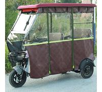 Housse imperméable et résistante pour Tricycle électrique à 3 Roues, en Tissu Oxford imperméable, avec auvent réfléchissant pour Cadre, Protection Contre la Pluie, Le Soleil et la Neige (Rou