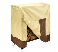 Housse imperméable Oxford 600D pour bois de chauffage pour bûches garde le bois au sec pour des nuits de cheminée confortables (beige)