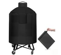 Housse imperméable pour barbecue Big Green Egg | Capuchon en toile Oxford résistant aux intempéries pour Kamado Joe Classic résistant aux UV Sac de rangement extérieur Noir