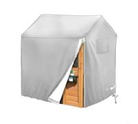 Housse imperméable pour cabane de jardin en plastique et bois, abri de protection contre les intempéries avec cordon de serrage au bas (110 x 120 x 140 cm)