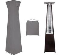 Housse imperméable pour chauffage de terrasse avec fermeture éclair sur toute la longueur, tissu Oxford résistant à la poussière et aux UV, cordon élastique à l'ourlet, grille d'aération et double