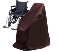 Housse imperméable pour fauteuil roulant - Housse de protection imperméable pour fauteuil roulant électrique - Housse de protection coupe-vent Oxford pour l'extérieur (115 x 65 x 90 cm, marron)