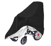 Housse imperméable pour fauteuil roulant - Oxford 210D - Étanche à la poussière - Pliable - Noir - Pour la plupart des déambulateurs - L 100 cm x 75 cm x 100 cm