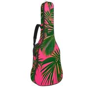 Housse imperméable pour guitare acoustique 101/104/106 cm avec couche protectrice et plusieurs poches, feuilles de noix de coco, Multicolore #07, 42.9x16.9x4.7 in, Sac pour guitare