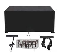 Housse imperméable pour meubles de jardin, 310 x 140 x 105 cm, en tissu Oxford 420D durable pour table et chaise de patio avec cordon de serrage et boucle, protection robuste
