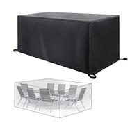 Housse imperméable pour meubles de jardin en rotin 300 x 150 x 70 cm en tissu Oxford 420D protection coupe-vent et anti-UV pour ensemble de cubes