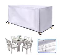 Housse imperméable pour meubles de jardin en tissu Oxford résistant aux UV à la poussière et aux intempéries pour meubles de terrasse 130 x 40 x 15 cm