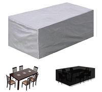 Housse imperméable pour meubles d'extérieur en tissu Oxford 420D résistant au vent et protection anti-UV pour chaises de terrasse, tables, canapés en rotin et ensembles de cubes (320 x 240 x 75 cm)
