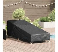 Housse Impermeable pour Meubles d'Exterieur Noir 195 x 76 x 82 cm Tissu | Tissu Oxford durable,boutons-pression -vent, UV et pluie,entretien chiffon,usage printemps automne