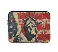Housse imperméable pour ordinateur portable 13-14" avec fermeture éclair pour le travail, les voyages d'affaires et le drapeau des présidents américains et Lady Liberty