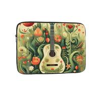 Housse imperméable pour ordinateur portable 13" compatible avec MacBook Chromebook de 12 à 13", guitare verte